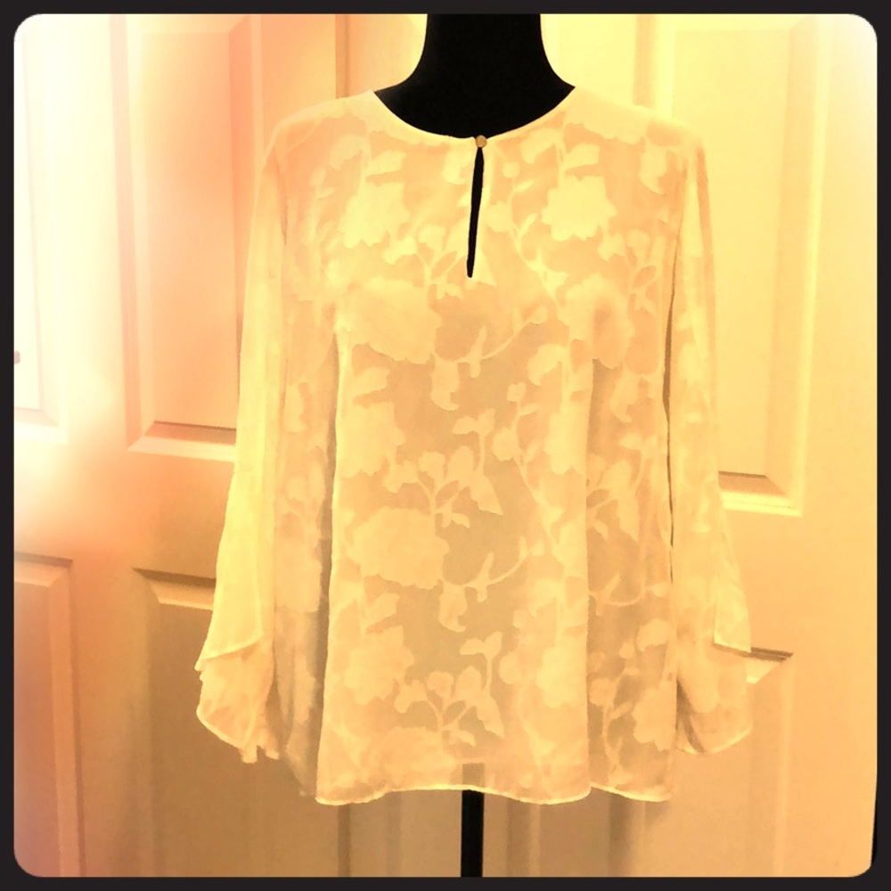 Sheer white blouse